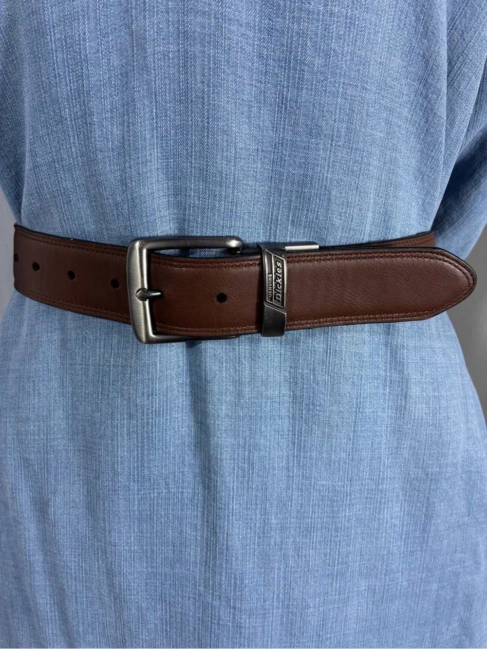 Dickies men's Reversible leather belt sz 44 brown/black